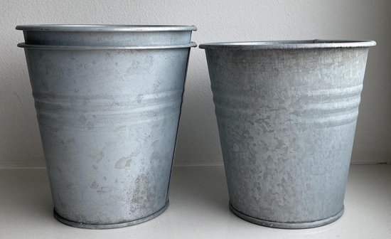 Bloempot - Zink Pot - Old Look - Voor Thuis - Tuin - 3 stuks | bol.com