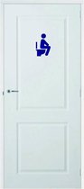 Deursticker Man Op Wc -  Donkerblauw -  6 x 10 cm  -  toilet raam en deurstickers - toilet  alle - Muursticker4Sale