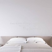 Muursticker Every Love Story Is Beautiful But Ours Is My Favorite -  Zilver -  160 x 48 cm  -  woonkamer  engelse teksten  alle - Muursticker4Sale