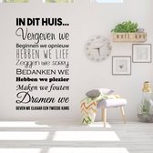 Muursticker Huisregels In Dit Huis -  Zwart -  100 x 192 cm  -  nederlandse teksten  woonkamer  alle - Muursticker4Sale