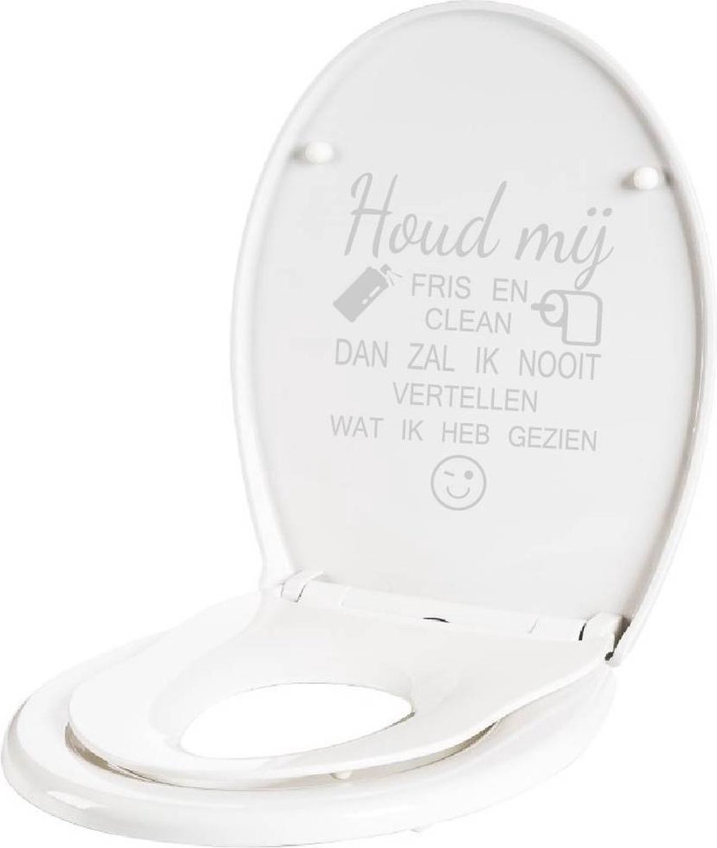 Houd mij fris en clean - Zilver - 33 x 40 cm toilet