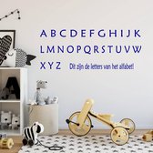 Muursticker Alfabet - Donkerblauw - 80 x 32 cm - baby en kinderkamer nederlandse teksten bedrijven