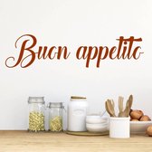 Muursticker Buon Appetito -  Bruin -  160 x 40 cm  -  keuken  alle - Muursticker4Sale