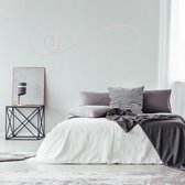 Muursticker Infinity Love Met Hartje -  Zilver -  80 x 22 cm  -  alle muurstickers  slaapkamer - Muursticker4Sale