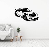 Muursticker Sportwagen 2 -  Lichtbruin -  80 x 43 cm  -  slaapkamer  woonkamer  baby en kinderkamer  alle - Muursticker4Sale