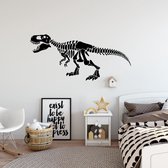 Muursticker Dinosaurus Skelet - Geel - 120 x 55 cm - baby en kinderkamer dieren