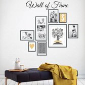 Muursticker Wall Of Fame - Zwart - 60 x 13 cm - woonkamer engelse teksten