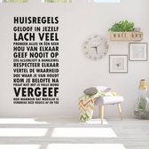 Muursticker Huisregels -  Rood -  60 x 115 cm  -  nederlandse teksten  woonkamer  alle - Muursticker4Sale