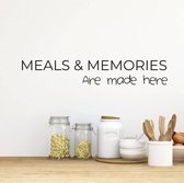 Muursticker Keuken Meals En Memories -  Geel -  160 x 28 cm  -  engelse teksten  keuken  alle - Muursticker4Sale