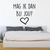 Muurtekst Mag Ik Dan Bij Jou -  Oranje -  120 x 120 cm  -  woonkamer  engelse teksten  alle - Muursticker4Sale