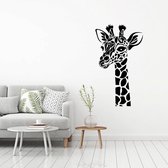 Muursticker Giraffe -  Geel -  46 x 80 cm  -  alle muurstickers  baby en kinderkamer  woonkamer  dieren - Muursticker4Sale