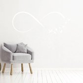 Muursticker Infinity Met Vogels - Wit - 120 x 48 cm - woonkamer slaapkamer