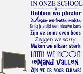 Muursticker In Onze School -  Donkerblauw -  100 x 141 cm  -  nederlandse teksten  bedrijven  alle - Muursticker4Sale