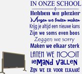 Muursticker In Onze School - Donkerblauw - 100 x 141 cm - alle