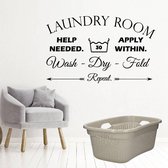 Muursticker Laundry Room - Geel - 160 x 96 cm - wasruimte alle