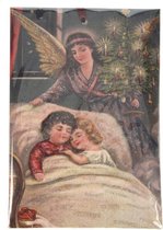 Geurzakje Slapend kinderen met engel (kaneel) 17x11,5cm