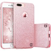 Apple iPhone SE 2020 - Roze Switch Glitter hoesje - Anti Shock 1000 in 1 hoesje