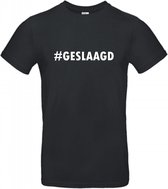 Geslaagd cadeau - T-shirt #GESLAAGD - L - Zwart