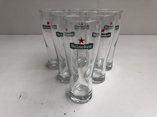 Heineken bierglas kleintje Ellipse doos 6x15cl (LET OP 15CL) bier glas  glazen bierglazen | bol.com