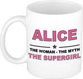 Alice The woman, The myth the supergirl cadeau koffie mok / thee beker 300 ml