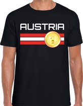 Austria / Oostenrijk landen t-shirt zwart heren 2XL