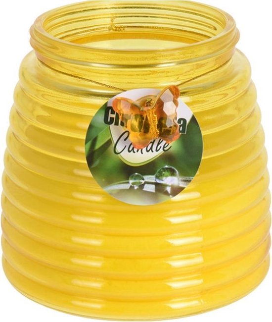 1x Bougie parfumée Windlight citronnelle contre les moustiques en verre — free download