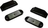 12x stuks magneetsnapper / magneetsnappers met metalen sluitplaat 6 x 1,6 x 1,6 cm - bruin - deurstoppers / deurvastzetters / magneetbevestiging