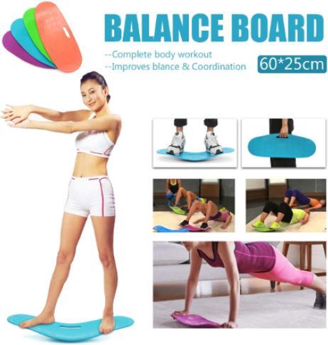 Transistor Slip schoenen Tenen Draaien Fitness Balance Board - Eenvoudige Core Workout - Yoga Verdraaien  Training -... | bol.com