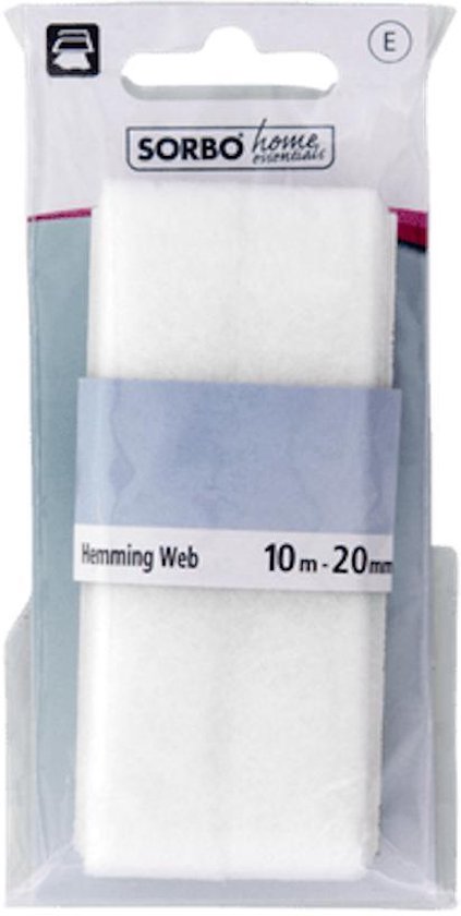 Kroniek Formuleren beneden Sorbo Home Essentials - wit instrijkbaar zoomband - band om zoom te  strijken - 10 m x 2 cm | bol.com