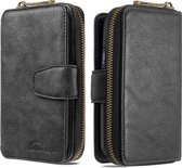 Voor Galaxy S20 Plus afneembare multifunctionele horizontale flip lederen tas met kaartsleuven en rits Portemonnee en fotolijst (zwart)