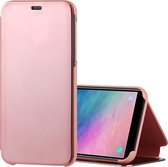 Galvaniseren Mirror Horizontal Flip Leather Case voor Galaxy J8 (2018), met houder (Rose Gold)