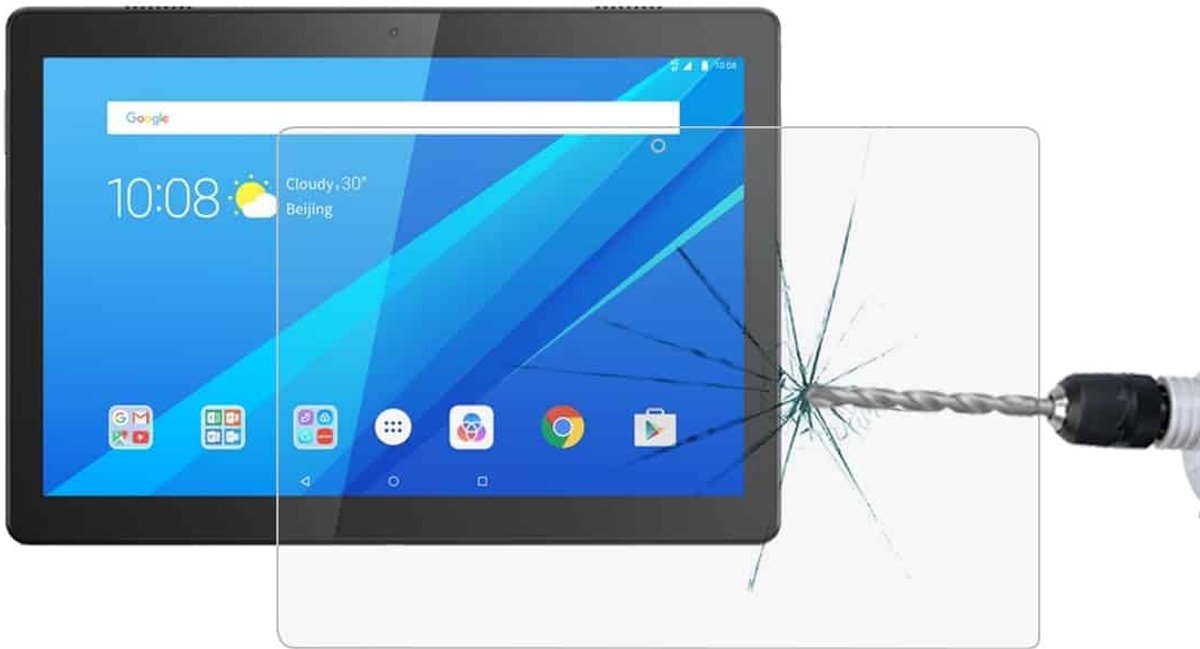 Let op type!! Voor Lenovo tab M10 9H 0.4 mm explosieveilige gehard glas film