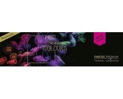 Verftablet 30x22mm Neon Aquarellcolors, 6 stuks in blik, Finetec