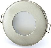 3W GU10 badkamer inbouwspot Zilver mat rond | Warm wit |Set van 2 stuks Met Philips LED lamp