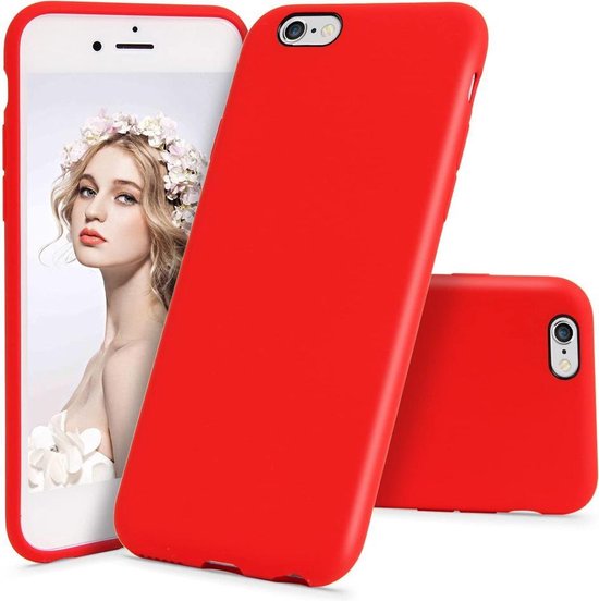 bol.com | iPhone 6 / 6s Siliconen Hoesje Rood Full Body