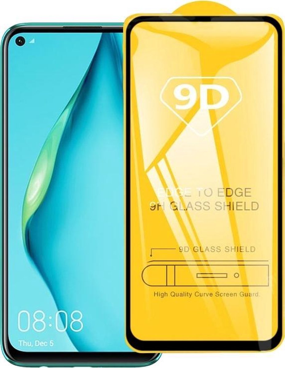 Mobigear Screenprotector geschikt voor Huawei P40 Lite Glazen | Mobigear Premium Screenprotector - Case Friendly - Zwart