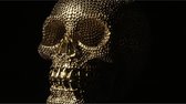 ? Skulls • Occult Skull Gold Canvas 90x60 cm • Foto print op Canvas schilderij ( Wanddecoratie woonkamer / slaapkamer / keuken / kantoor / bar / restaurant ) / Skulls / Schedel Canvas Schilderijen / Poster