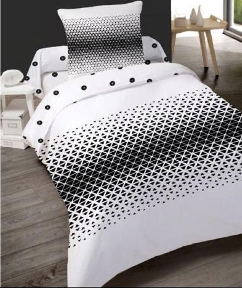 100% Katoenen 1-Persoonsdekbedovertrek Kaleidoscope 140x200 met 1 kussensloop 65x65