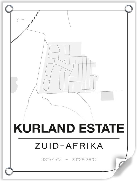 Affiche de jardin KURLANDESTATE (Afrique du Sud) 60x80cm