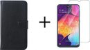 Samsung Galaxy A20S Hoesje - Portemonnee Book Case met Kaarthouder & Magneetsluiting - Zwart