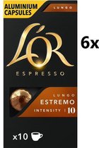 L'OR ESPRESSO Lungo Estremo koffiecapsules - 6 x 10 stuks