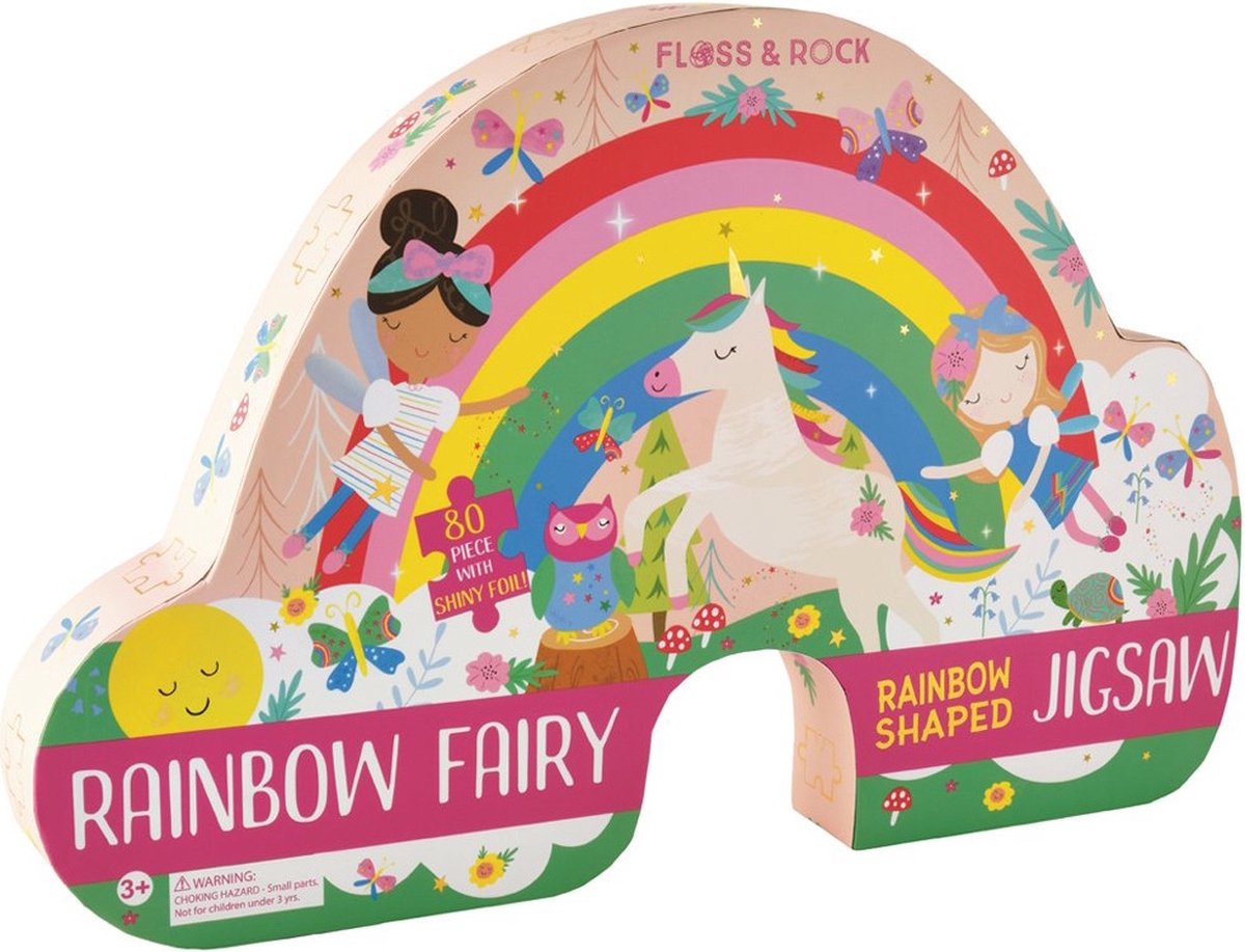 Floss & Rock Rainbow Fairy - puzzel - 80 stukjes - 60 x 40 cm - Multi