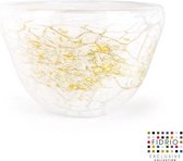 Design kom bowl - Fidrio MISTIQUE GREEN - glas, mondgeblazen - diameter 31 cm hoogte 20 cm