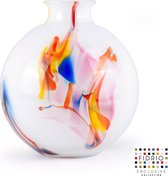 Design Bolvase with neck - Fidrio DANCE - glas, mondgeblazen - diameter 23 cm