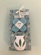 Geurbrander met wax in de geur mint (4 stuks)