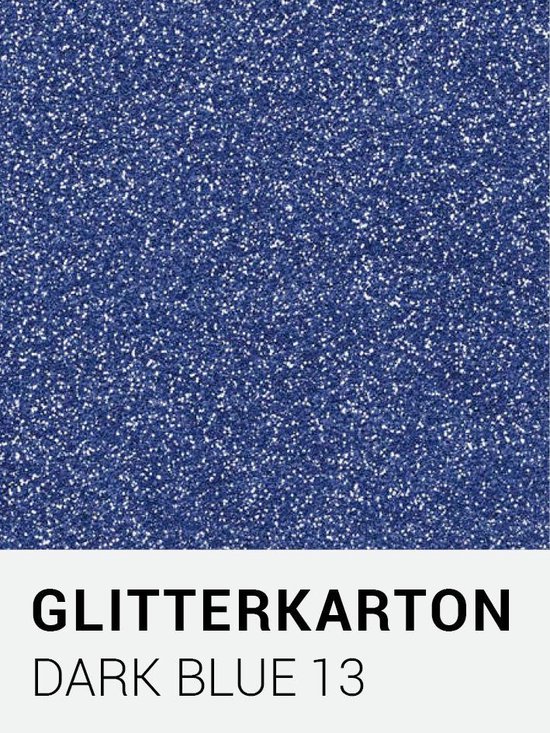Glitterkarton 13 dark blue A4 230 gr.