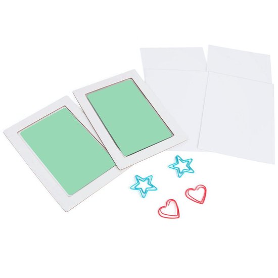 2 Inktpads voor hand- en voetafdrukken van baby's - Zonder Puin en Inkt aan handen - Veilig voor baby's - Raakt de huid niet aan - Perfect aandenken of cadeau - Kraamcadeau - Groen van Merkloos — afbeelding 4