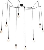 QAZQA cavalux - Moderne Hanglamp - 9 lichts - Ø 55 cm - Zwart -  Woonkamer | Slaapkamer | Keuken