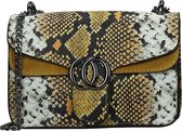 Charm Snake crossbody tas oker