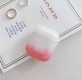 Airpods Case Cover - Glitters Roze - Beschermhoes - Bescherm Etui inclusief karabijnhaak - Geschikt voor Apple Airpods 1/2
